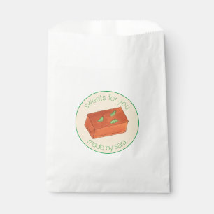 Selbstgemachte Mysore Pak Mithai Indische Süßigkei Geschenktütchen
