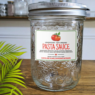 Selbstgemachte Pasta-Sauce Dosenfutter Etikett