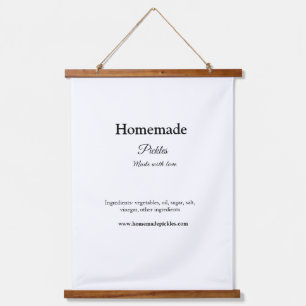 Selbstgemachte Pickles mit Liebe hergestellt, füge Wandteppich Mit Holzrahmen