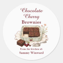 Selbstgemachte Schokoladen-Kirsch-Brownies-Geschen