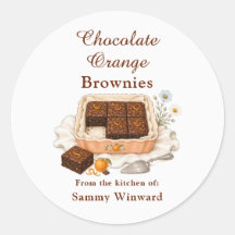 Selbstgemachte Schokoladen-Orangen-Brownies-Gesche
