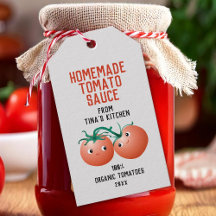 Selbstgemachte Tomatensauce Favor Tag mit individu