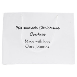Selbstgemachte Weihnachtskekse aus Liebe add name Große Geschenktüte