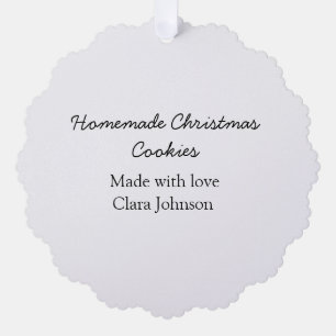 Selbstgemachte Weihnachtskekse mit Liebe gemacht a Ornament Karte