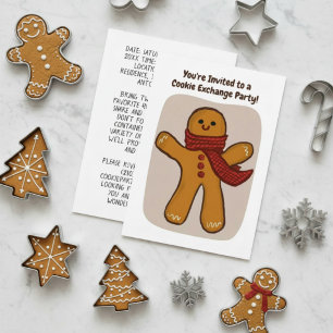 Selbstgemachte Weihnachtsplätzchen-Tauschparty Fei Einladung
