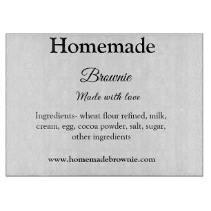 Selbstgemachter Brownie, hergestellt mit Liebe, Te Schneidebrett