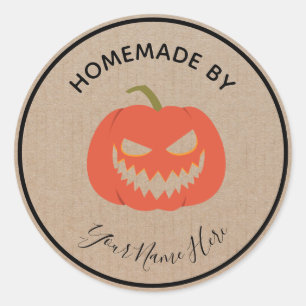 Selbstgemachter Halloween-Keks-Kuchen von Vintage Runder Aufkleber