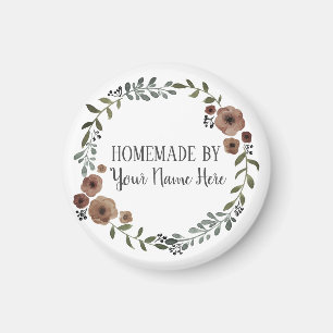 Selbstgemachter Keks-Kuchen Vintage-Blumenkranz Magnet