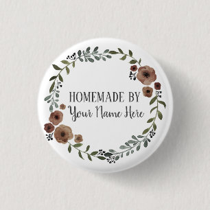 Selbstgemachter Keks-Kuchen Vintage-Handwerk Flora Button