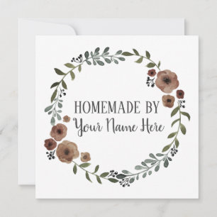 Selbstgemachter Keks-Kuchen Vintage-Handwerk Flora Dankeskarte