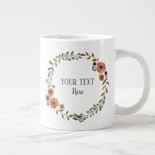 Selbstgemachter Keks-Kuchen Vintage-Handwerk Flora Jumbo-Tasse