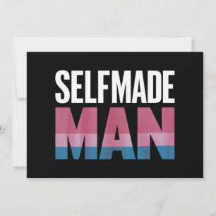 Selbstgemachter Mann Transgender Trans Pride-Flagg Einladung