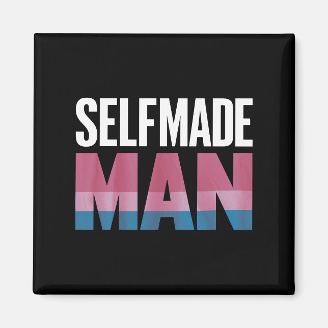 Selbstgemachter Mann Transgender Trans Pride-Flagg Magnet (Vorne)