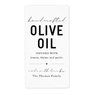 Selbstgemachtes Olivenöl-Label
