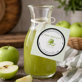 Selbstgemachtes organisches grünes Apfelsaft-Etike Geschenkanhänger
