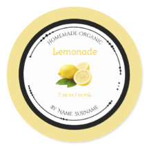 Selbstgemachtes organisches Limonaden-Label-Aufkle