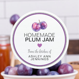 Selbstgemachtes Pflaumenmarmeladen-Label Aus der Runder Aufkleber