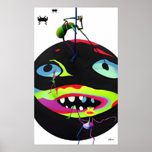 Selbstgenerierte Stressmonster Poster