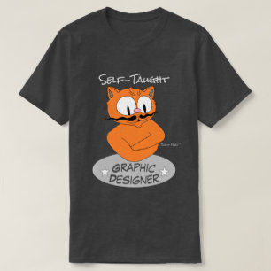 Selbstgeübter GRAFISCHER DESIGNER Mustache Cat T-Shirt