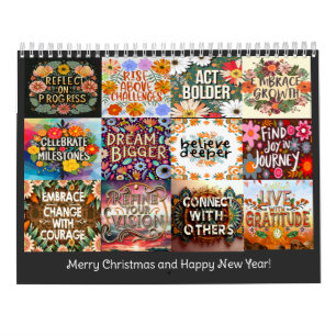 SELBSTGOAL QUOTE CLASSIC BOHO THEMA JAHRE KALENDER