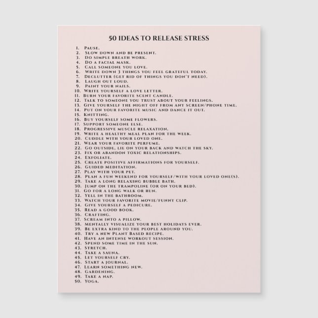 Selbstheilungsmotivation rot pink magnetkarte (Vorderseite)