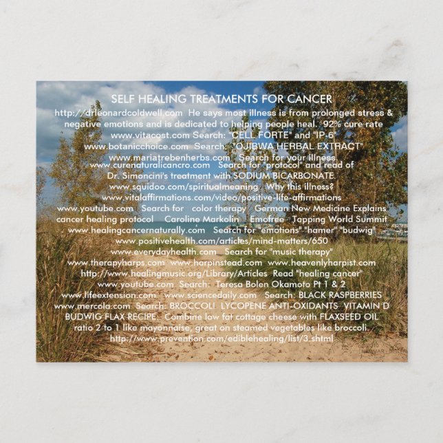 SELBSTHEIZUNG VON KREBS & ILLNESS POSTCARD POSTKARTE (Vorderseite)