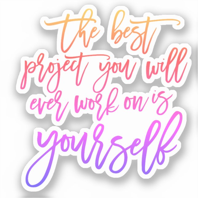 Selbsthilfeangebote, Projekt, das Sie inspirierend Aufkleber (Vorderseite)