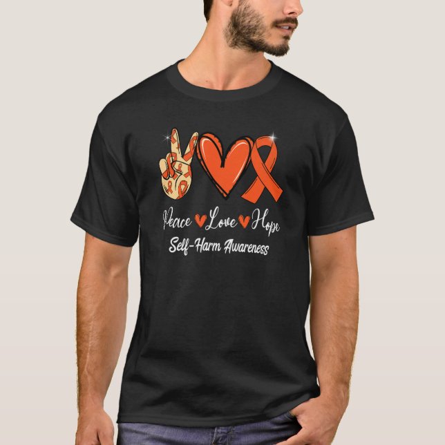 Selbsthinderbewusstsein Liebe Frieden Hoffnung Ora T-Shirt (Vorderseite)