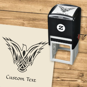 Selbsthingende Briefmarke des keltischen Vogels Permastempel