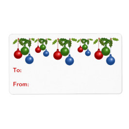 Selbstklebemarke: farbige Weihnachtsbälle