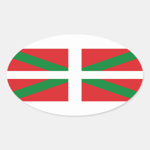 Selbstklebendes Ikurriña Ovaler Aufkleber