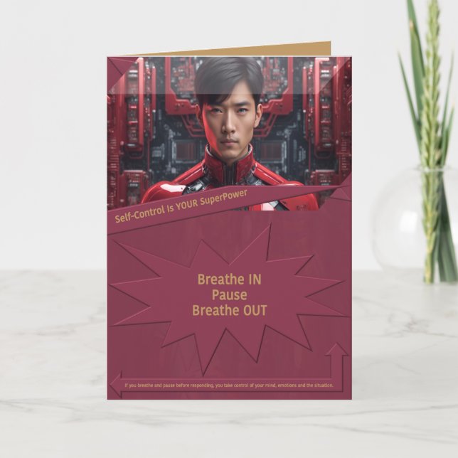Selbstkontrolle ist Ihr SuperPower Dankeskarte (Vorderseite)