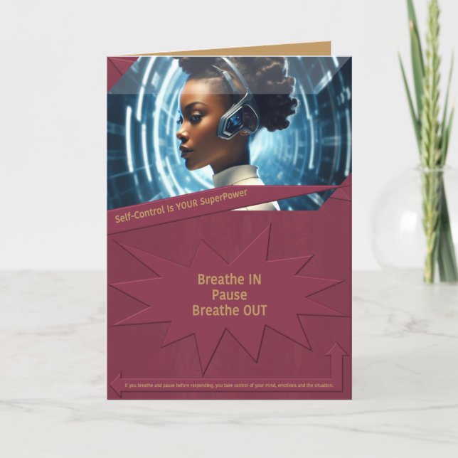 Selbstkontrolle ist Ihr SuperPower Dankeskarte (Vorderseite)
