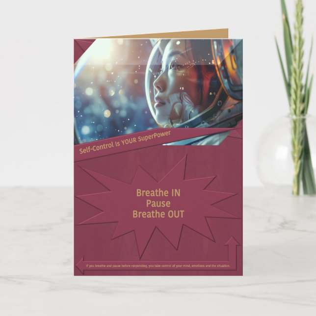 Selbstkontrolle ist Ihr SuperPower Dankeskarte (Vorderseite)