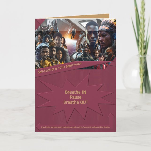 Selbstkontrolle ist Ihr SuperPower Dankeskarte (Vorderseite)
