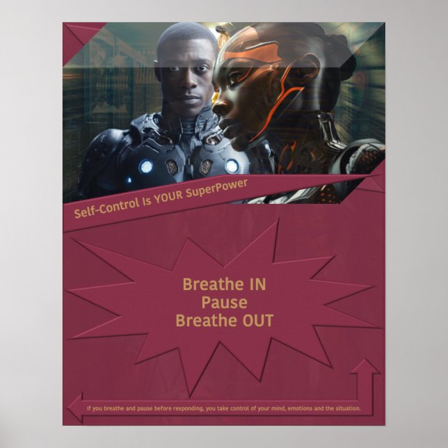 Selbstkontrolle ist Ihr SuperPower Poster (Vorne)