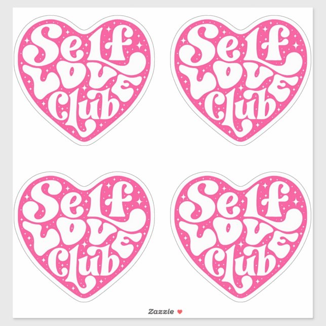 Selbstliebe Club Aufkleber (Blatt)