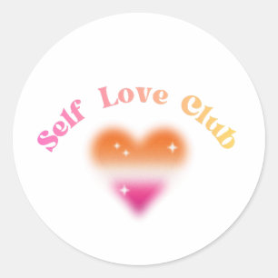 Selbstliebe-Club – Feministische Retro-Empowerment Runder Aufkleber