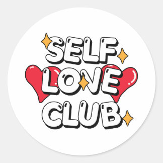 Selbstliebe-Club-Rundsticker Runder Aufkleber