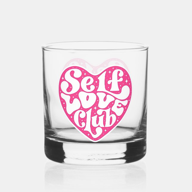 Selbstliebe-Club Whiskyglas (Vorderseite)
