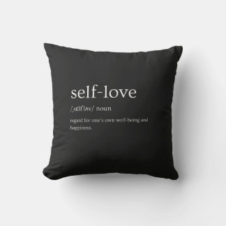 Selbstliebe-Definition – Editierbares Design Kissen