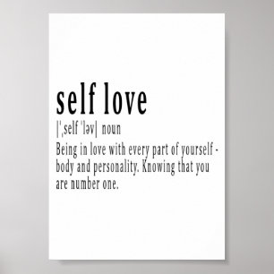 Selbstliebe-Definitions-Poster-Druck, neues Zuhaus Poster