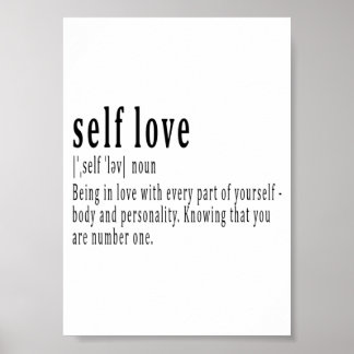 Selbstliebe-Definitionsplakat-Druck, neues Zuhause Poster