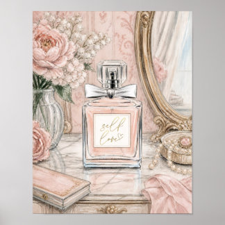Selbstliebe Parfümflasche Wasserfarben Kunst Druck Poster
