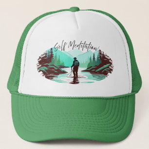 Selbstmedikation Fly Fishing in Mountain Stream Truckerkappe