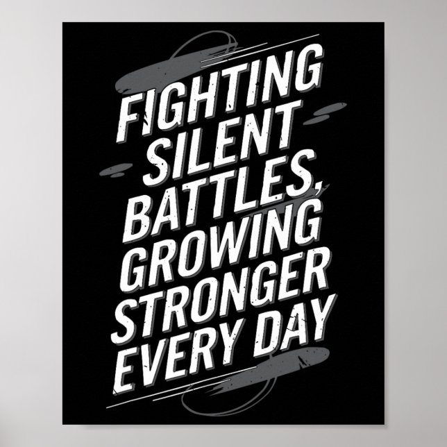 Selbstmord Bewusstsein Depression Angst Psychische Poster (Vorne)