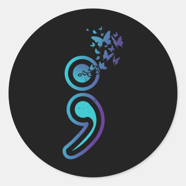 Selbstmord Bewusstsein Psychische Gesundheit Monat Runder Aufkleber (Vorderseite)