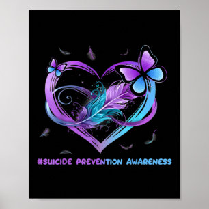 Selbstmord Bewusstsein Wings Angel Ribbon, Suizid Poster
