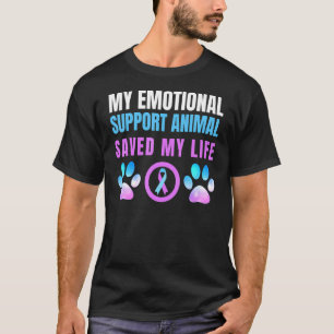 Selbstmord emotionale Unterstützung Tierbewusstsei T-Shirt