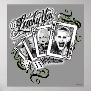 Selbstmord-Gruppe   "glücklich Sie" Spielkarten Poster